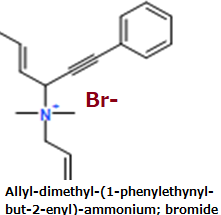 CAS#Allyl-dimethyl-(1-phenylethynyl-but-2-enyl)-ammonium; bromide